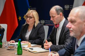 Minister Paulina Hennig-Kloska na spotkaniu z ambasadorem Danii w Polsce
