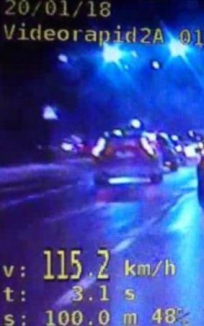 Stracił prawo jazdy za 115 km/h w centrum Kielc