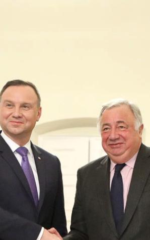 O gospodarce i współpracy politycznej Prezydent RP z Przewodniczącym Senatu Francji