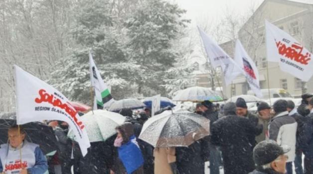 Protest przed szpitalem w Murckach