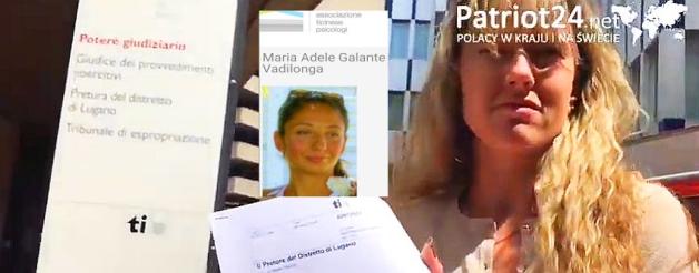 [VIDEO] Trauma matki i 5-letniego synka! Kto ustala prawo rodzinne w Szwajcarii? Czy Sąd poprzez wyrok sprzed roku? Czy pseudo psycholog Maria Adele Galante Vadilonga, która skandalicznie manipuluje urzędem ds. dzieci ARP? I chce odizolować matkę od synka!