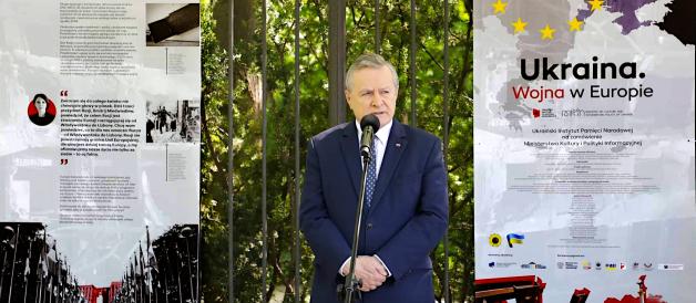 Ukraina. Wojna w Europie– wystawa plenerowa ukraińskiego IPN w Muzeum Łazienki Królewskie. Wystawa będzie prezentowana m.in. w miastach Berlin, Bamberg i Frankfurt, Bruksela